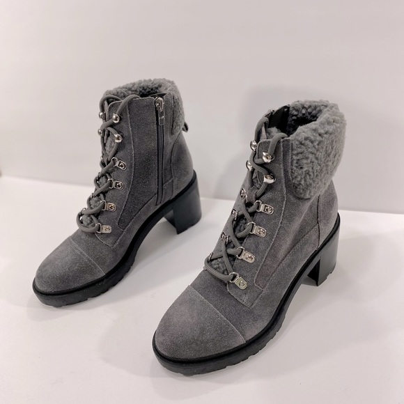 NEW MARC FISHER LAKYNN LACE UP HIKER BOOTIE